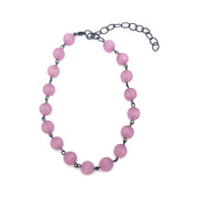 Amethyst Frosted Scalloped Amelia Necklace
