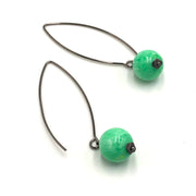 Acid Green Raindrop Earrings