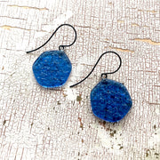 Aqua Blue Ice Chip Drop Earrings