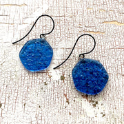 Aqua Blue Ice Chip Drop Earrings