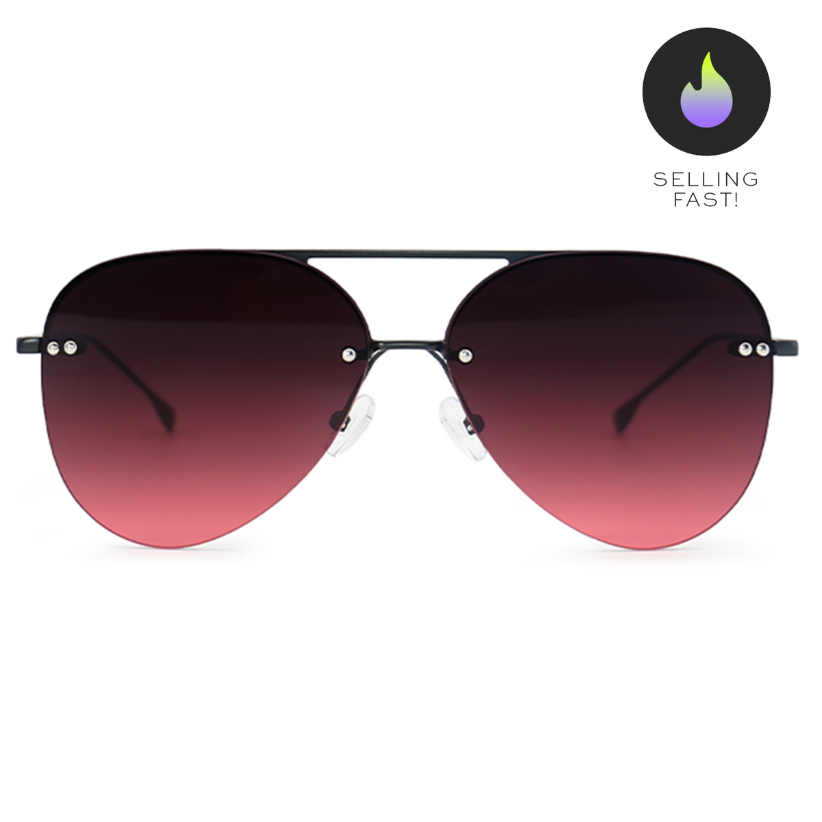 Smaller Megan 2 - Ruby Metal Aviator Sunglasses – Breezyswimwear